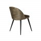 VENTURE DESIGN Velvet spisebordsstol - grn velour og sort metal