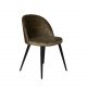 VENTURE DESIGN Velvet spisebordsstol - grn velour og sort metal