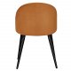 VENTURE DESIGN Velvet spisebordsstol, m. armln - rust orange velour og metal