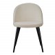 VENTURE DESIGN Velvet spisebordsstol, m. armln - creme velour og metal