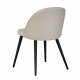 VENTURE DESIGN Velvet spisebordsstol, m. armln - creme velour og metal