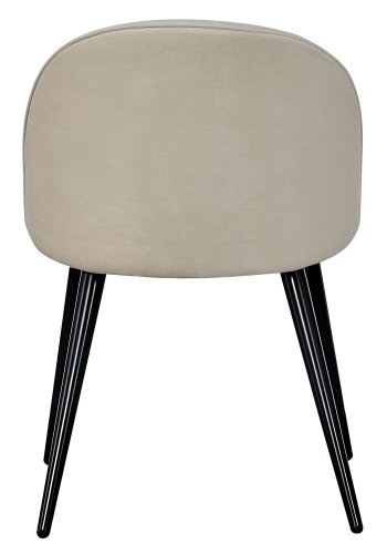VENTURE DESIGN Velvet spisebordsstol, m. armln - creme velour og metal