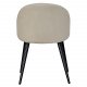 VENTURE DESIGN Velvet spisebordsstol, m. armln - creme velour og metal