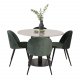 VENTURE DESIGN Velvet spisebordsstol, m. armln - grn velour og metal