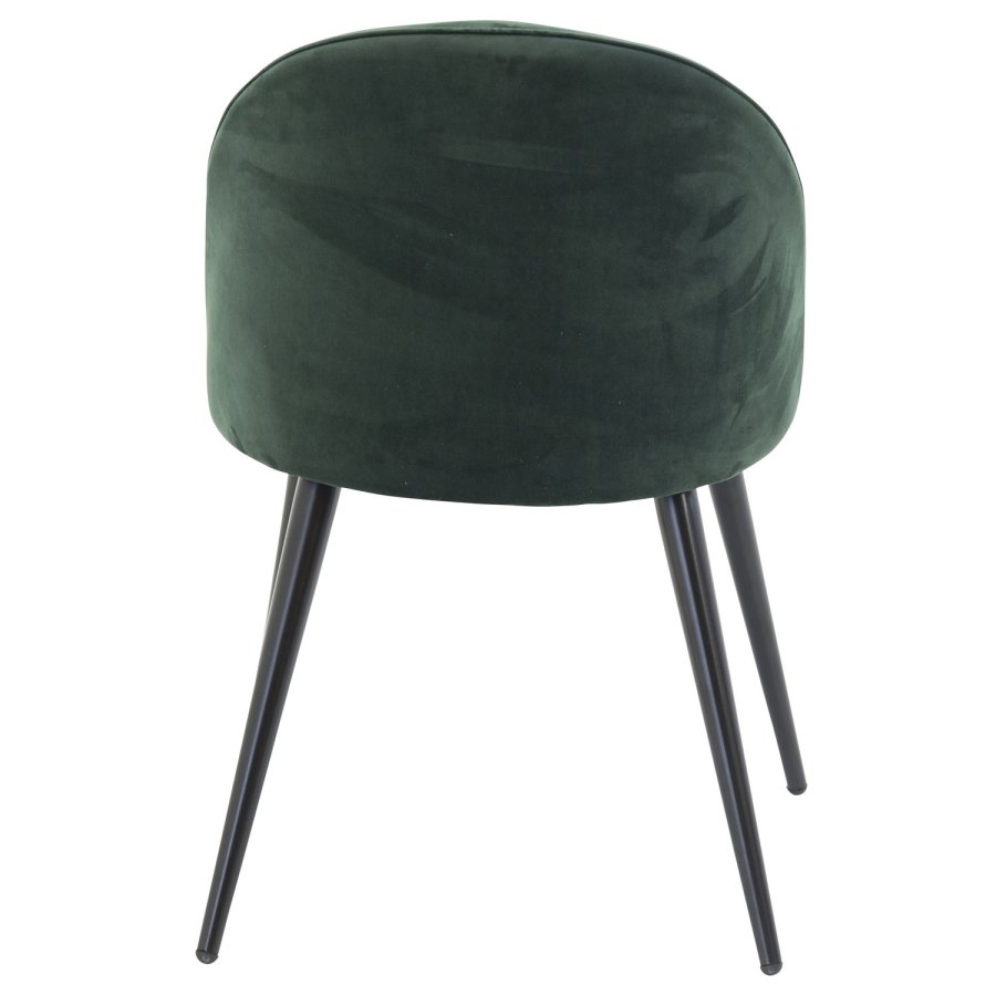 VENTURE DESIGN Velvet spisebordsstol, m. armln - grn velour og metal
