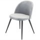 VENTURE DESIGN Velvet spisebordsstol, m. armln - gr velour og metal
