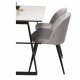 VENTURE DESIGN Velvet spisebordsstol, m. armln - gr velour og metal