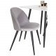 VENTURE DESIGN Velvet spisebordsstol, m. armln - gr velour og metal