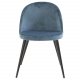 VENTURE DESIGN Velvet spisebordsstol, m. armln - bl velour og metal
