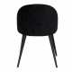 VENTURE DESIGN Velvet spisebordsstol - sort velour og sort metal