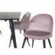 VENTURE DESIGN Velvet spisebordsstol - dusty pink velour og metal