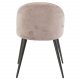 VENTURE DESIGN Velvet spisebordsstol - dusty pink velour og metal
