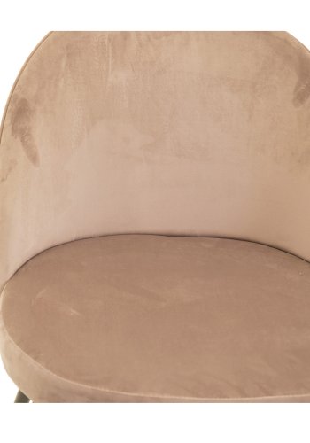 VENTURE DESIGN Velvet spisebordsstol - dusty pink velour og metal