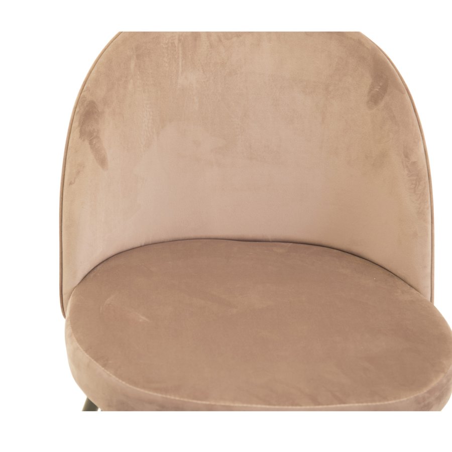 VENTURE DESIGN Velvet spisebordsstol - dusty pink velour og metal
