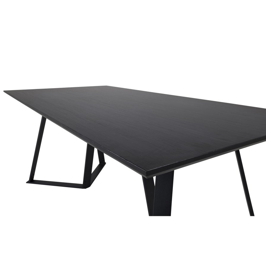 VENTURE DESIGN Marina spisebord - sort MDF og sort metal (180x90) 