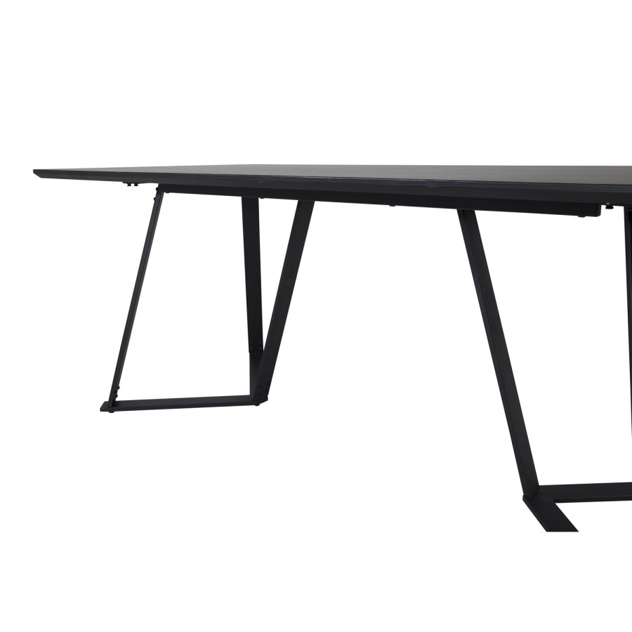 VENTURE DESIGN Marina spisebord - sort MDF og sort metal (180x90) 