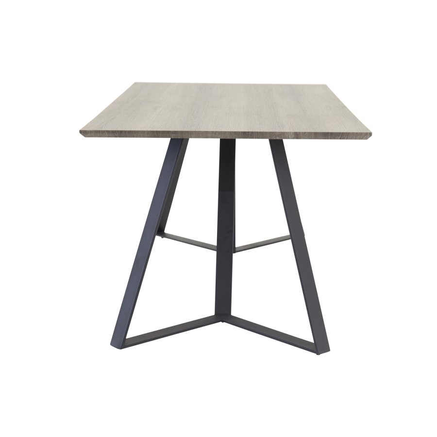 VENTURE DESIGN Marina spisebord - gr papir MDF og sort metal (180x90)