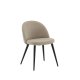 VENTURE DESIGN Velvet Stitches spisebordsstol - beige polyesterhr og sort stl