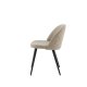VENTURE DESIGN Velvet Stitches spisebordsstol - beige polyesterhr og sort stl