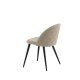 VENTURE DESIGN Velvet Stitches spisebordsstol - beige polyesterhr og sort stl
