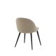 VENTURE DESIGN Velvet Stitches spisebordsstol - beige polyesterhr og sort stl