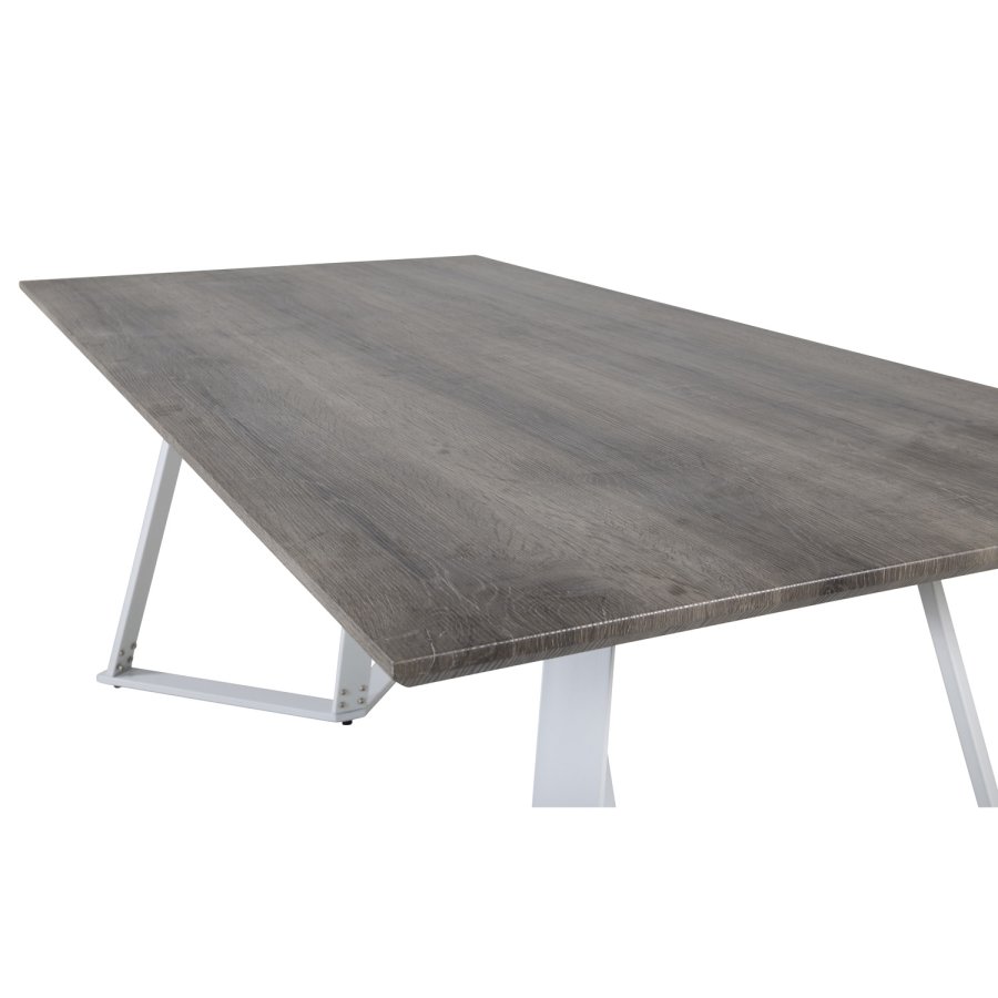 VENTURE DESIGN Marina spisebord - gr MDF og hvid metal (180x90) 
