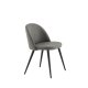 VENTURE DESIGN Velvet Stitches spisebordsstol - gr mikrofiber/polyesterhr og sort stl