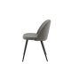 VENTURE DESIGN Velvet Stitches spisebordsstol - gr mikrofiber/polyesterhr og sort stl