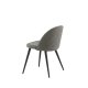 VENTURE DESIGN Velvet Stitches spisebordsstol - gr mikrofiber/polyesterhr og sort stl