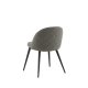 VENTURE DESIGN Velvet Stitches spisebordsstol - gr mikrofiber/polyesterhr og sort stl