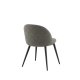 VENTURE DESIGN Velvet Stitches spisebordsstol - gr mikrofiber/polyesterhr og sort stl