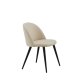 VENTURE DESIGN Velvet Stitches spisebordsstol - beige fljl/polyesterhr og sort stl