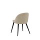 VENTURE DESIGN Velvet Stitches spisebordsstol - beige fljl/polyesterhr og sort stl