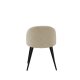 VENTURE DESIGN Velvet Stitches spisebordsstol - beige fljl/polyesterhr og sort stl