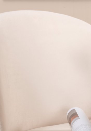 VENTURE DESIGN Velvet Stitches spisebordsstol - beige fljl/polyesterhr og sort stl