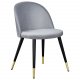 VENTURE DESIGN Velvet spisebordsstol, m. armln - gr velour og metal