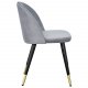 VENTURE DESIGN Velvet spisebordsstol, m. armln - gr velour og metal