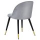 VENTURE DESIGN Velvet spisebordsstol, m. armln - gr velour og metal