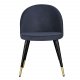 VENTURE DESIGN Velvet spisebordsstol, m. armln - sort velour og sort metal