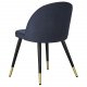 VENTURE DESIGN Velvet spisebordsstol, m. armln - sort velour og sort metal