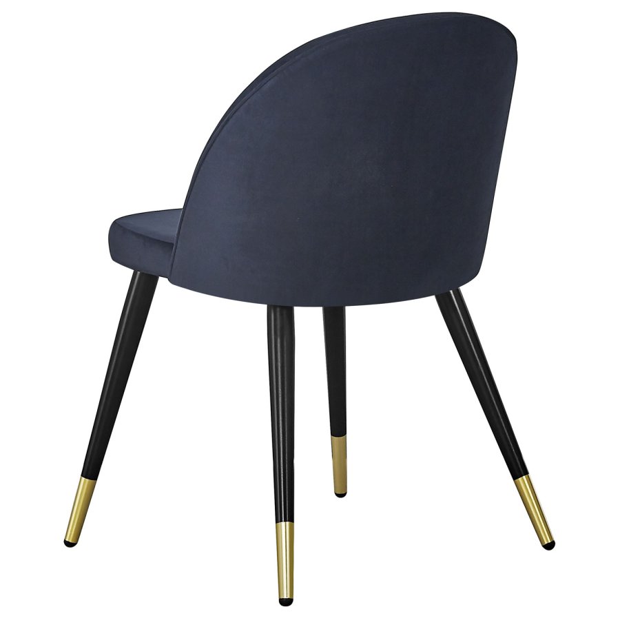 VENTURE DESIGN Velvet spisebordsstol, m. armln - sort velour og sort metal