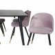 VENTURE DESIGN Velvet spisebordsstol, m. armln - gammelrosa velour og metal