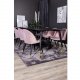 VENTURE DESIGN Velvet spisebordsstol, m. armln - gammelrosa velour og metal