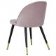 VENTURE DESIGN Velvet spisebordsstol, m. armln - gammelrosa velour og metal