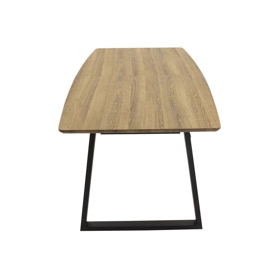 VENTURE DESIGN Inca spisebord, m. udtrk - papir MDF og sort metal (160x85)