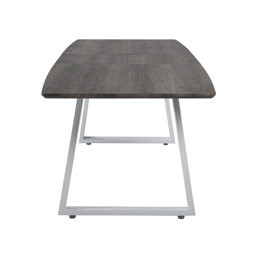 VENTURE DESIGN Inca spisebord, m. butterflybordplade - gr MDF og hvid metal (160x85)