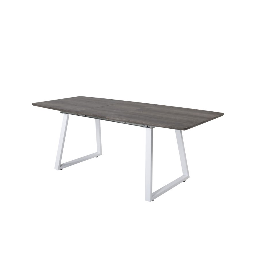 VENTURE DESIGN Inca spisebord, m. butterflybordplade - gr MDF og hvid metal (160x85)