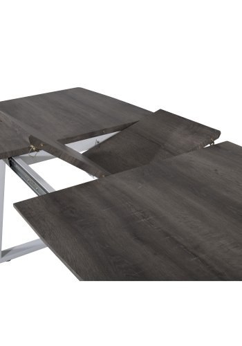 VENTURE DESIGN Inca spisebord, m. butterflybordplade - gr MDF og hvid metal (160x85)