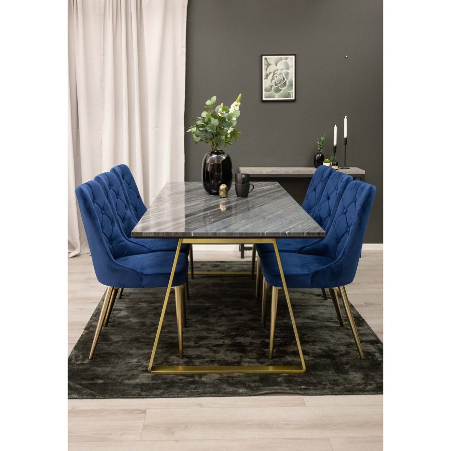 VENTURE DESIGN Indra gulvtppe - mrkegr viskose og bomuld (170x240)