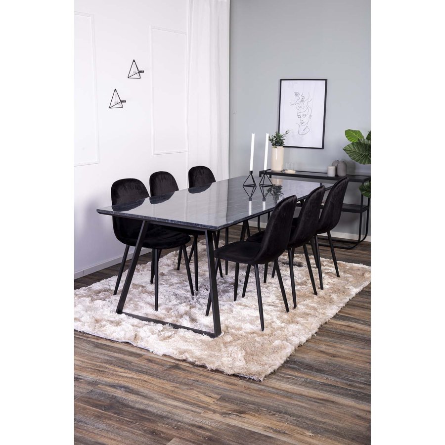 VENTURE DESIGN Shiva Shaggy gulvtppe - champagne polyester og bomuld (170x240)